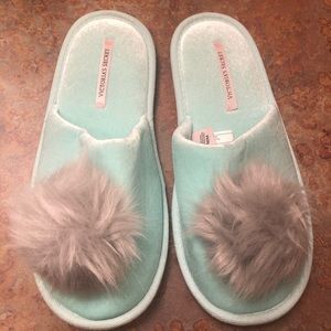 Victoria’s secret puffball slippers